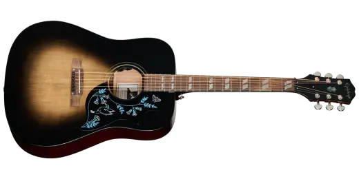 Epiphone - Eric Church Hummingbird Dark Acoustic/Electric Guitar with Hardshell Case - Cobra Burst
