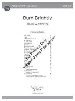 Burn Brightly - Tippette - Concert Band - Gr. 2