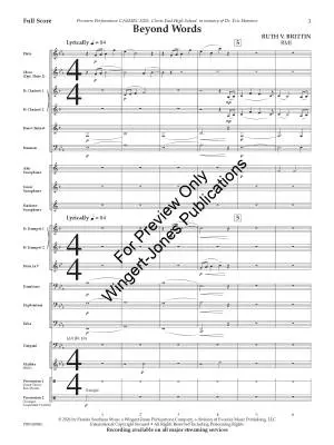 Beyond Words - Brittin - Concert Band - Gr. 2.5