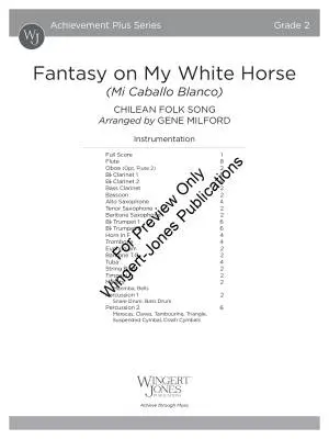 Fantasy on My White Horse (Mi Caballo Blanco) - Milford - Concert Band - Gr. 2