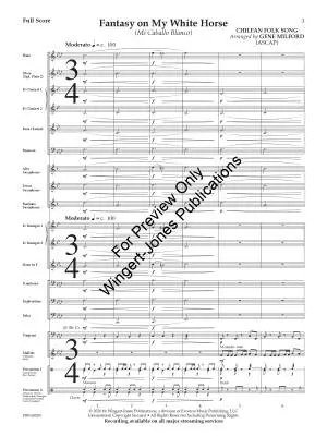 Fantasy on My White Horse (Mi Caballo Blanco) - Milford - Concert Band - Gr. 2
