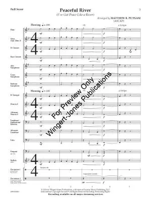 Peaceful River (I\'ve got Peace Like a River) - Putnam - Concert Band - Gr. 0.5