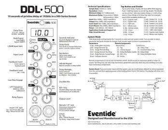 DDL-500 Digital Delay