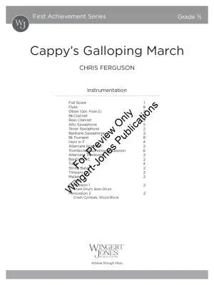 Cappy\'s Galloping March - Ferguson - Concert Band - Gr. 0.5