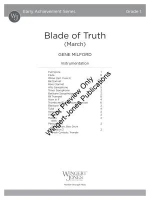 Blade of Truth (March) - Milford - Concert Band - Gr. 1