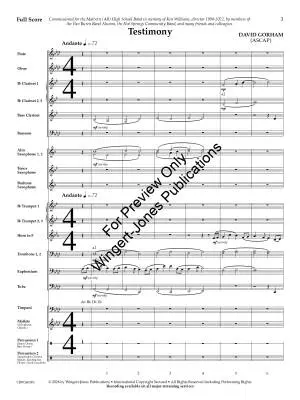 Testimony - Gorham - Concert Band - Gr. 3