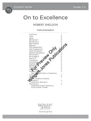 On to Excellence - Sheldon - Concert Band - Gr. 3.5