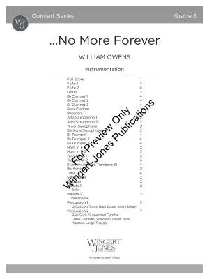 ...No More Forever - Owens - Concert Band - Gr. 3