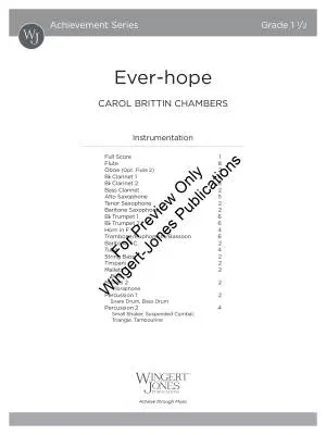 Ever-hope - Chambers - Concert Band - Gr. 1.5