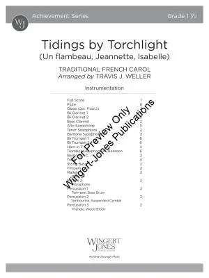 Tidings by Torchlight (Un flambeau, Jeannette, Isabelle) - Weller - Concert Band - Gr. 1.5
