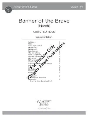Banner of the Brave (March) - Huss - Concert Band - Gr. 1.5