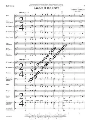 Banner of the Brave (March) - Huss - Concert Band - Gr. 1.5