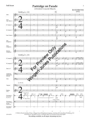 Partridge on Parade (A Festive Concert March) - Brittin - Concert Band - Gr. 1.5