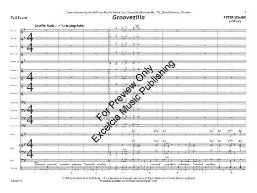 Groovezilla - Sciaino - Jazz Ensemble - Gr. 3