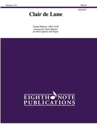 Eighth Note Publications - Clair de Lune - Debussy/Marlatt - Brass Quintet/Organ