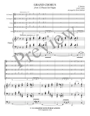 Grand Chorus (from 12 Pieces for Organ) - Dubois/Marlatt - Brass Quintet/Organ