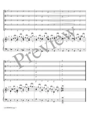 Lacrimosa from Requiem K. 626 - Mozart/Marlatt - Brass Quintet/Organ