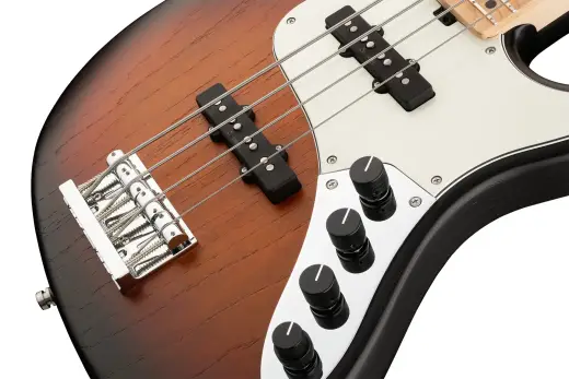 MetroLine 24-Fret Vintage J/J 4-String Bass, Maple Fingerboard - Almond Sunburst