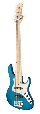 MetroLine 24-Fret Vintage J/J 5-String Bass, Maple Fingerboard - Ocean Blue