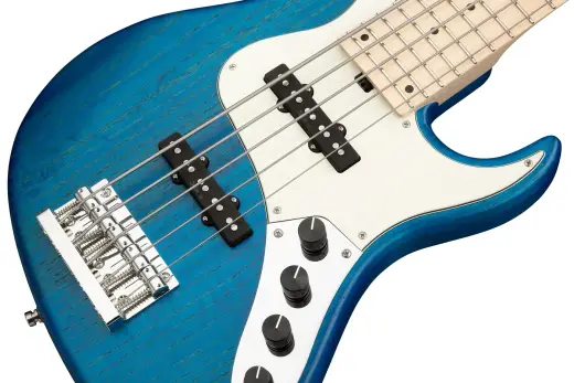 MetroLine 24-Fret Vintage J/J 5-String Bass, Maple Fingerboard - Ocean Blue