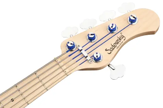 MetroLine 24-Fret Vintage J/J 5-String Bass, Maple Fingerboard - Ocean Blue