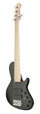 MetroLine 24-Fret Single Cut 5-String Bass, Maple Fingerboard - Black