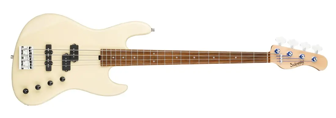 MetroLine 21-Fret Verdine White Artist Line 4-String Bass, Morado Fingerboard - Olympic White