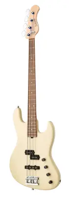 MetroLine 21-Fret Verdine White Artist Line 4-String Bass, Morado Fingerboard - Olympic White