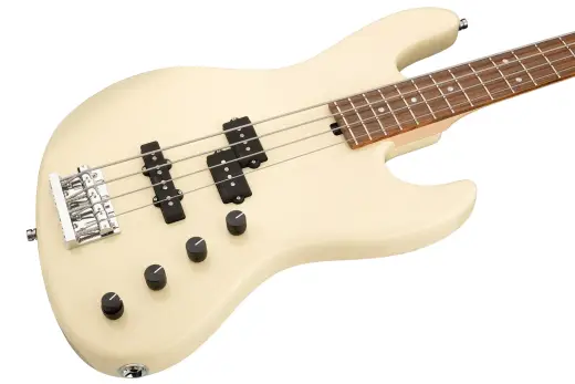 MetroLine 21-Fret Verdine White Artist Line 4-String Bass, Morado Fingerboard - Olympic White