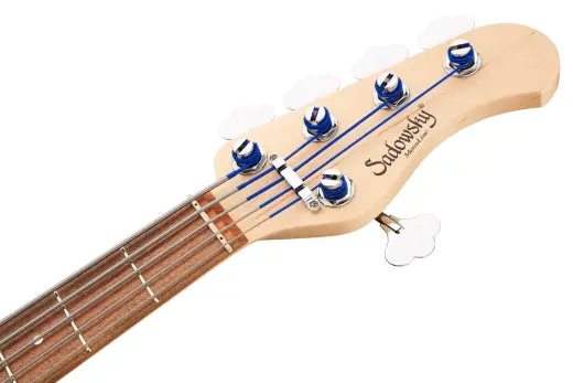 MetroLine 21-Fret Verdine White Artist Line 5-String Bass, Morado Fingerboard - Olympic White