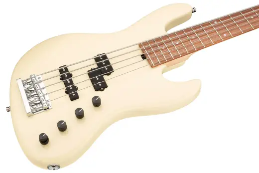MetroLine 21-Fret Verdine White Artist Line 5-String Bass, Morado Fingerboard - Olympic White