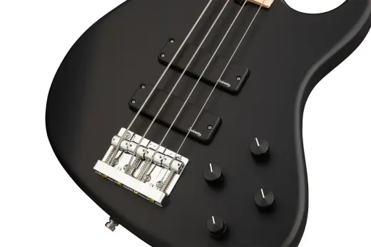 MetroLine 24-Fret Modern 4-String Bass, Maple Fingerboard - Black