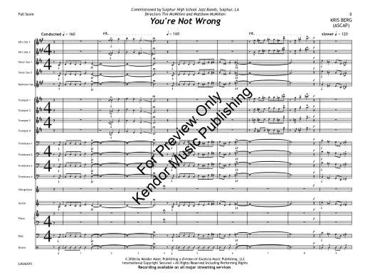 You\'re Not Wrong - Berg - Jazz Ensemble - Gr. 4