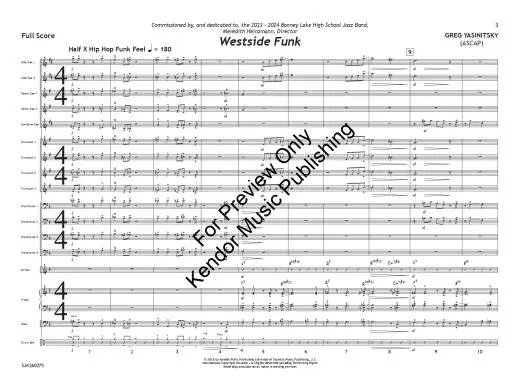 Westside Funk - Yasinitsky - Jazz Ensemble - Gr. 4