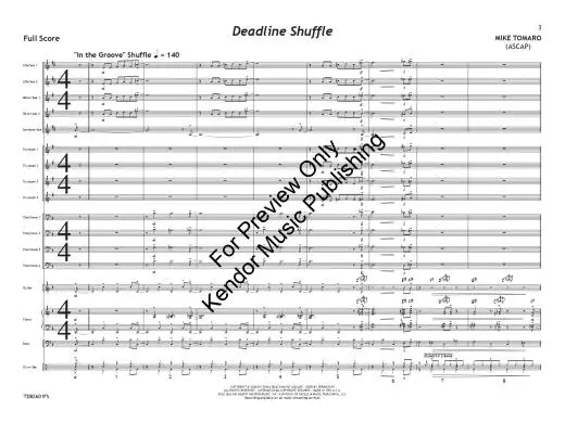 Deadline Shuffle - Tomaro - Jazz Ensemble - Gr. 3