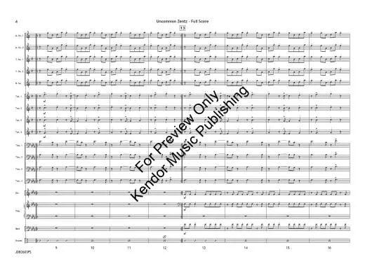 Uncommon Zentz - Tomaro - Jazz Ensemble - Gr. 4