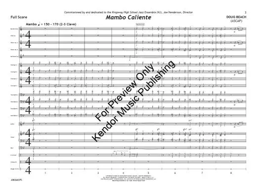 Mambo Caliente - Beach - Jazz Ensemble - Gr. 4