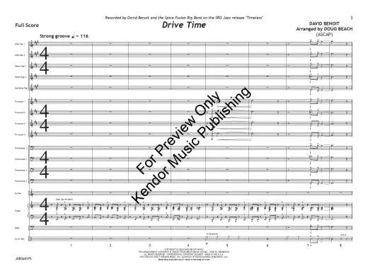 Drive Time - Benoit/Beach - Jazz Ensemble - Gr. 4
