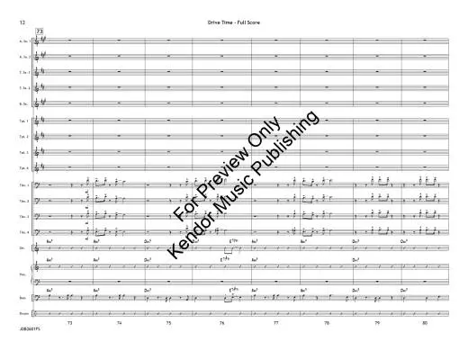 Drive Time - Benoit/Beach - Jazz Ensemble - Gr. 4