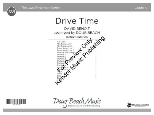 Drive Time - Benoit/Beach - Jazz Ensemble - Gr. 4