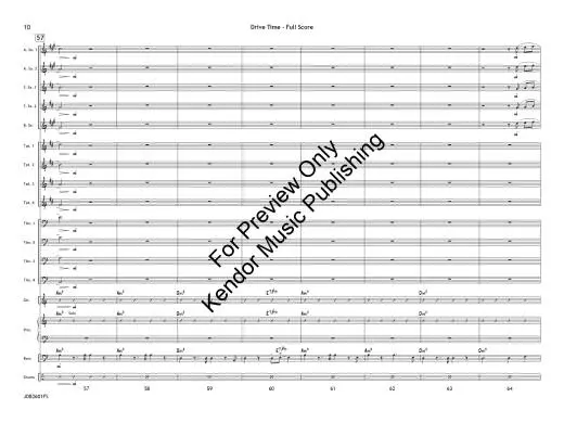 Drive Time - Benoit/Beach - Jazz Ensemble - Gr. 4