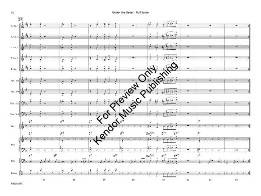 Under the Radar - Beach - Jazz Ensemble - Gr. 1