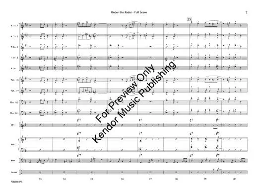Under the Radar - Beach - Jazz Ensemble - Gr. 1
