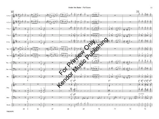 Under the Radar - Beach - Jazz Ensemble - Gr. 1
