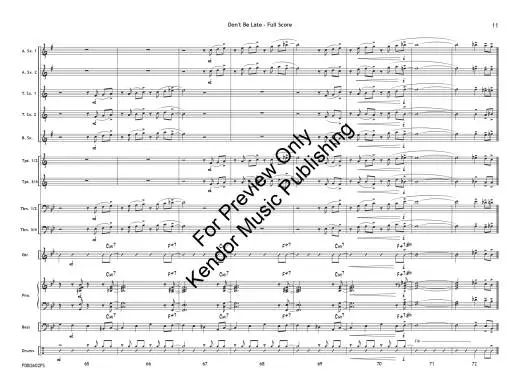 Don\'t Be Late - Shutack - Jazz Ensemble - Gr. 1