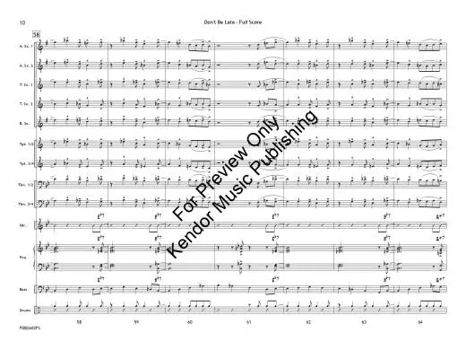 Don\'t Be Late - Shutack - Jazz Ensemble - Gr. 1