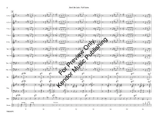 Don\'t Be Late - Shutack - Jazz Ensemble - Gr. 1