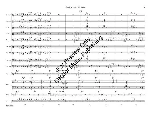 Don\'t Be Late - Shutack - Jazz Ensemble - Gr. 1