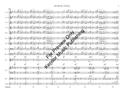Don\'t Be Late - Shutack - Jazz Ensemble - Gr. 1