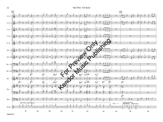Taco Time - Beach - Jazz Ensemble - Gr. 1